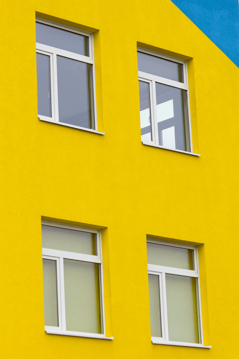 Yellow shop colour house